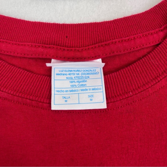 LENG’S & BEACH RED T-SHIRT “ECHO EN MEXICO CHAPALA JALISCO’’ EMBROIDERED LOGO - Picture 5 of 10